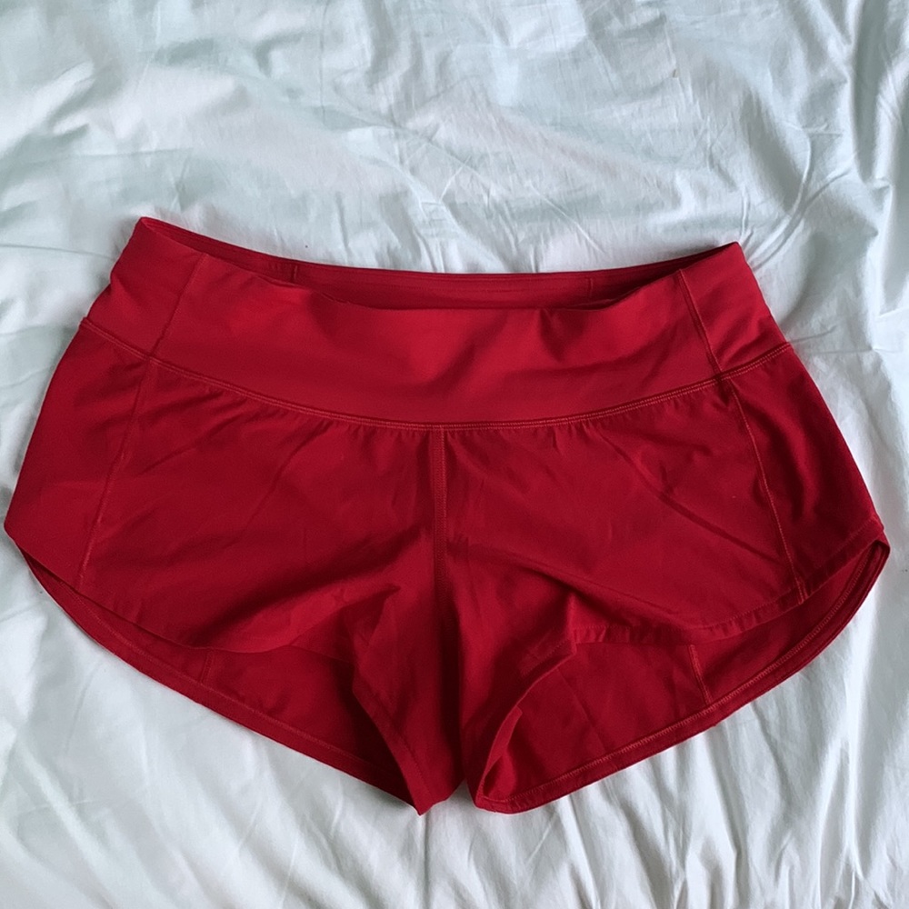 Lulu lemon red short shorts
